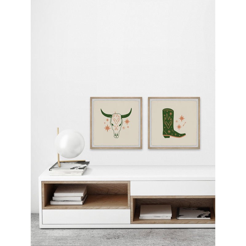 The Last Cowboy by Marmont Hill - 2 Piece Single Picture Frame Print Set, 30cm H x 30cm W x 3.81cm D