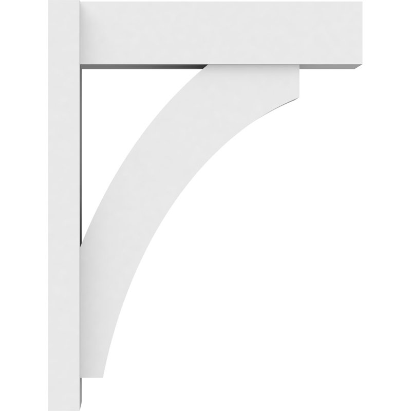 Persienne en PVC de qualité architecturale avec extrémités en bloc Thorton, L 7 po, H 26 po x P 20 po