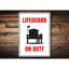 Enseigne de sauveteur en service-58193547