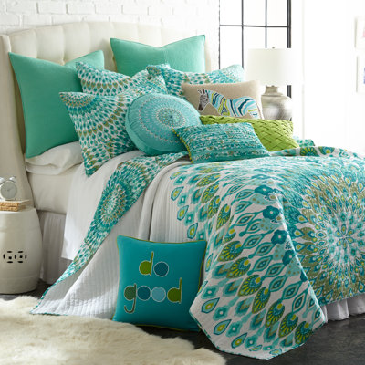 Mirage Teal Full/Queen Quilt Set