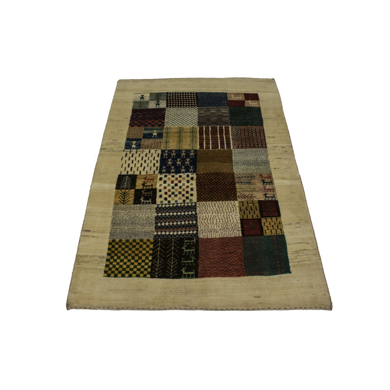 One-of-a-Kind 5'4 X 3'6 1995 Wool Area Rug in Cream