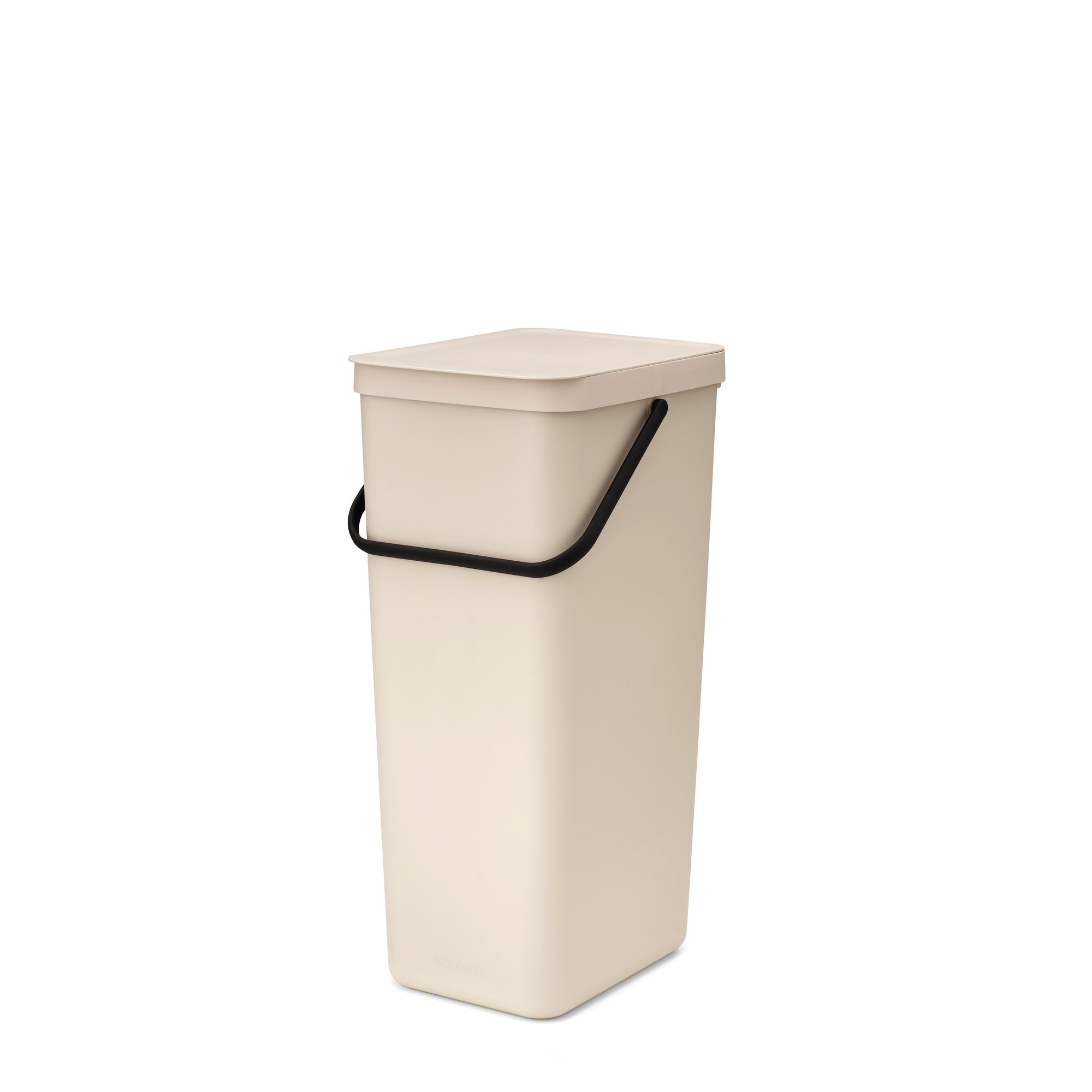 Brabantia Sort & Go Plastic Recycling Bin, 10.6 Gallon, Soft Beige