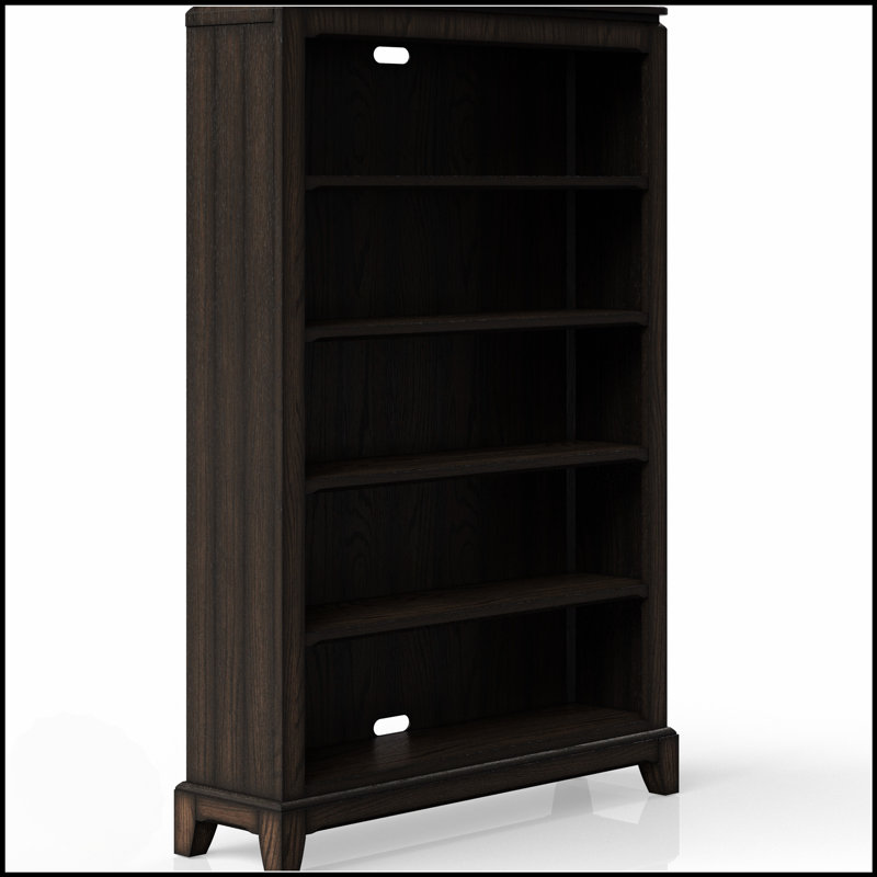 Traditional Chocolate Bookcase With Multiple Shelves For Elegant Storage And Display, Perfect For Home And Office Use.