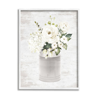 Bouquet de fleurs blanc rustique blanc antique avec lettres et lignes