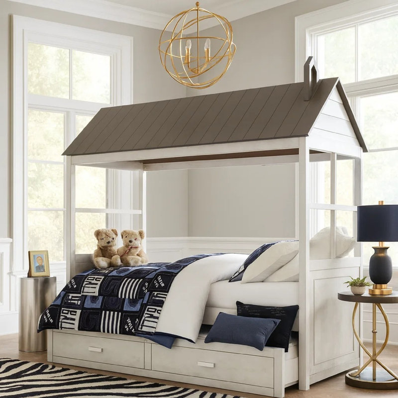 Lit simple en bois Kayzlynn