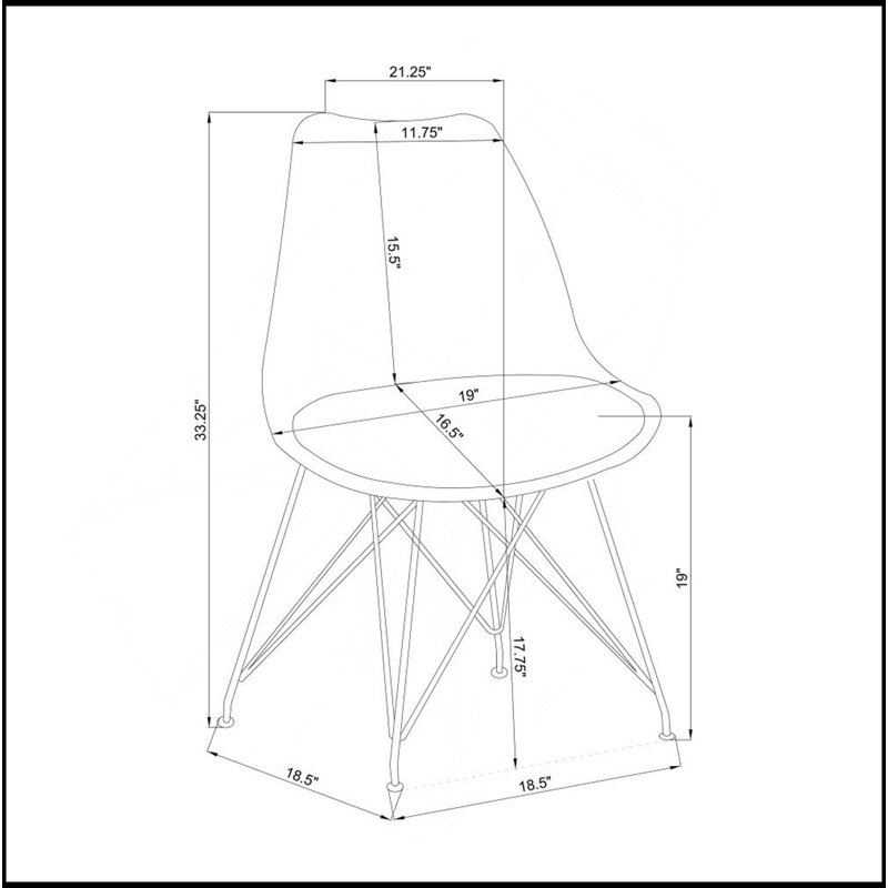 Ensemble de 2 chaises d'appoint en polypropylène, Polypropylène gris