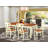 5 Piece Dining Room Furniture Set Includes a Rectangle Wooden Table with Butterfly Leaf and 4 Kitchen Dining Chairs, 40x78 Inch, Buttermilk & Cherry-602989932-602989935-602989931