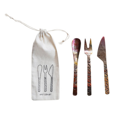 3-Piece Hand-Forged Copper Appetizer Set