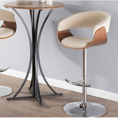 Amein Swivel Adjustable Height Bar Stool by Wade Logan