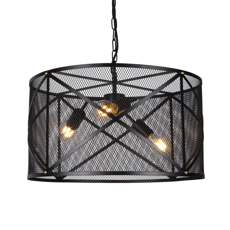 Lustre cylindrique unique et remarquable à 3 lumières Cullum