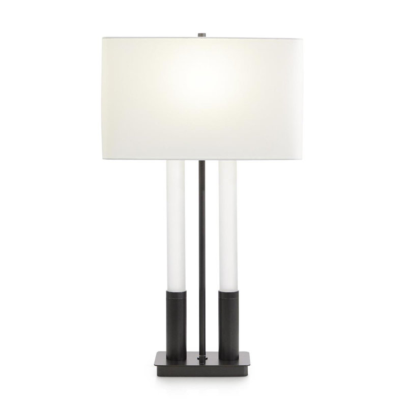 Lampe de table Gemini, bronze, Bronze huilé
