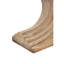 Table d'appoint arquée 16,3 x 12,2 x 22,6 moderne au fini travertin
