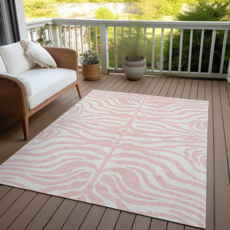 Tapis intérieur / extérieur rose Solstice , 8' x 10'