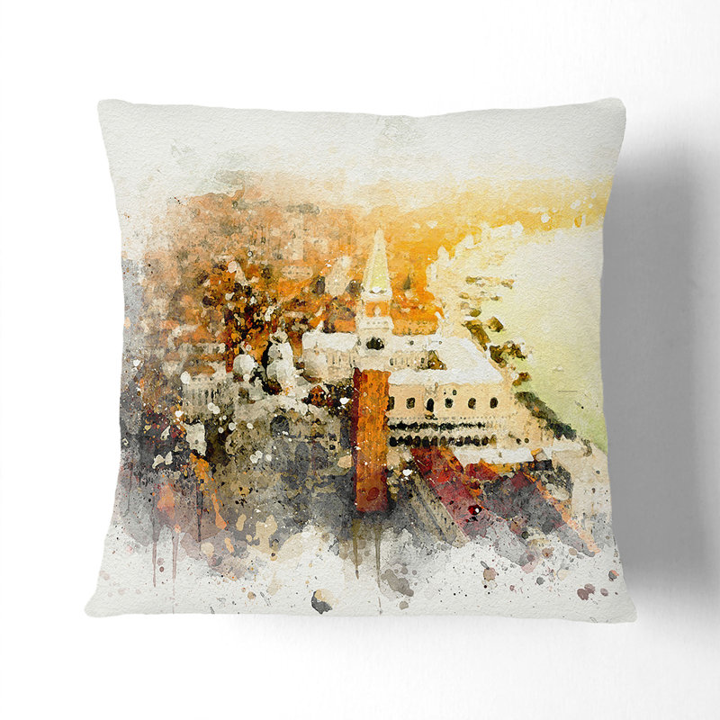 Square Cushion, 55cm H x 55cm W x 20cm D, White