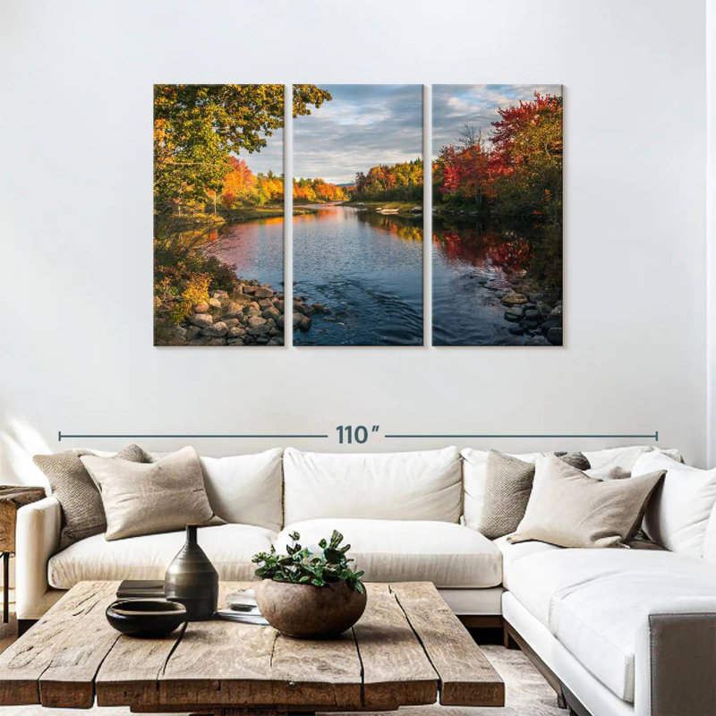 Lac d'automne Alvord Acadia, H 48 po x l 74 po