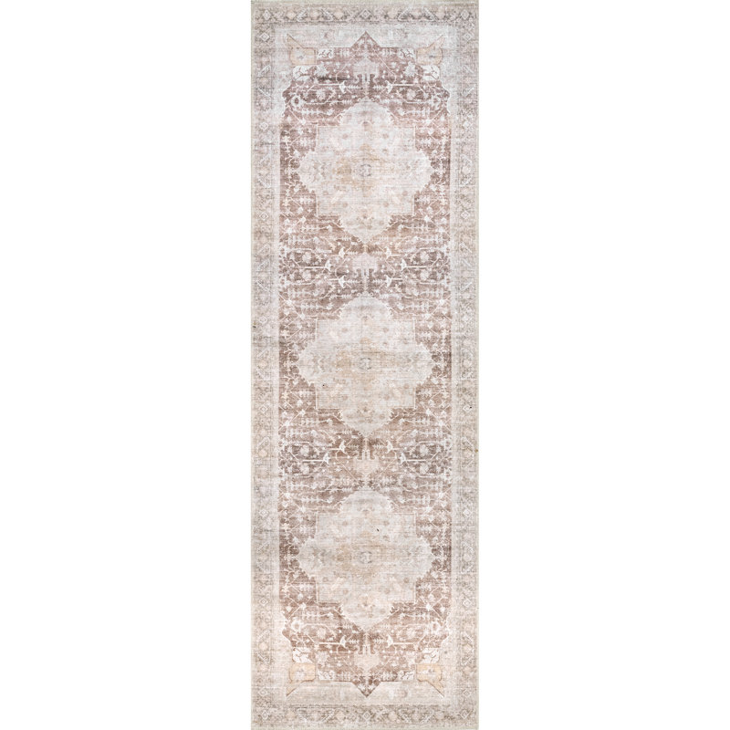 Tapis lavable à la machine Eppler Medallion pour le salon, la chambre à coucher et la cuisine