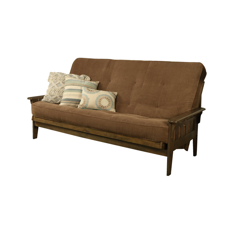 Grand futon et matelas Stratford de 87 po de large Stratford, Polyester moka Marmont, Innerspring