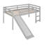 Lit mezzanine avec glissade, conception multifonctionnelle, lit simple-519563047