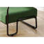 Fauteuil courbé avec assise en velours côtelé et structure en fer robuste, parfait pour le salon et le balcon.