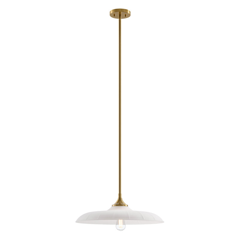 Hadley 1-Light Pendant in Brass, Brass