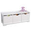 Banc de rangement en bois Nantucket avec trois bacs-9598583