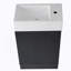 Meuble-lavabo 18,6 po avec lavabo, meuble-lavabo avec tablette à deux niveaux, orientation gauche ou droite, noir (WF308491 nouvelle couleur)-1538638003