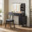 Modern Makeup Vanity Set with LED Mirror & 4 Drawers - 3-Color Dimmable Lights, Fluted Waveform Design, Space-Saving Dressing Table with Stool-1684290455