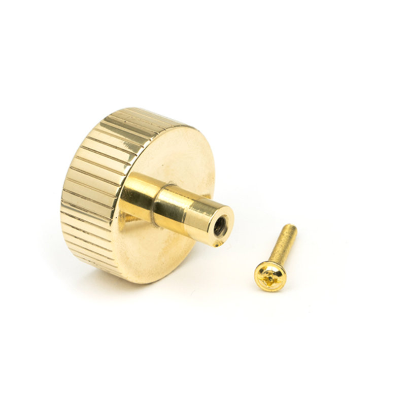 Round Knob, Polished Brass, 4 cm