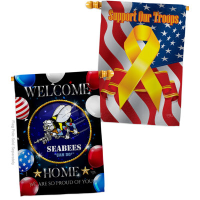 Double Sided 40'' H x 28'' W Polyester House Flag
