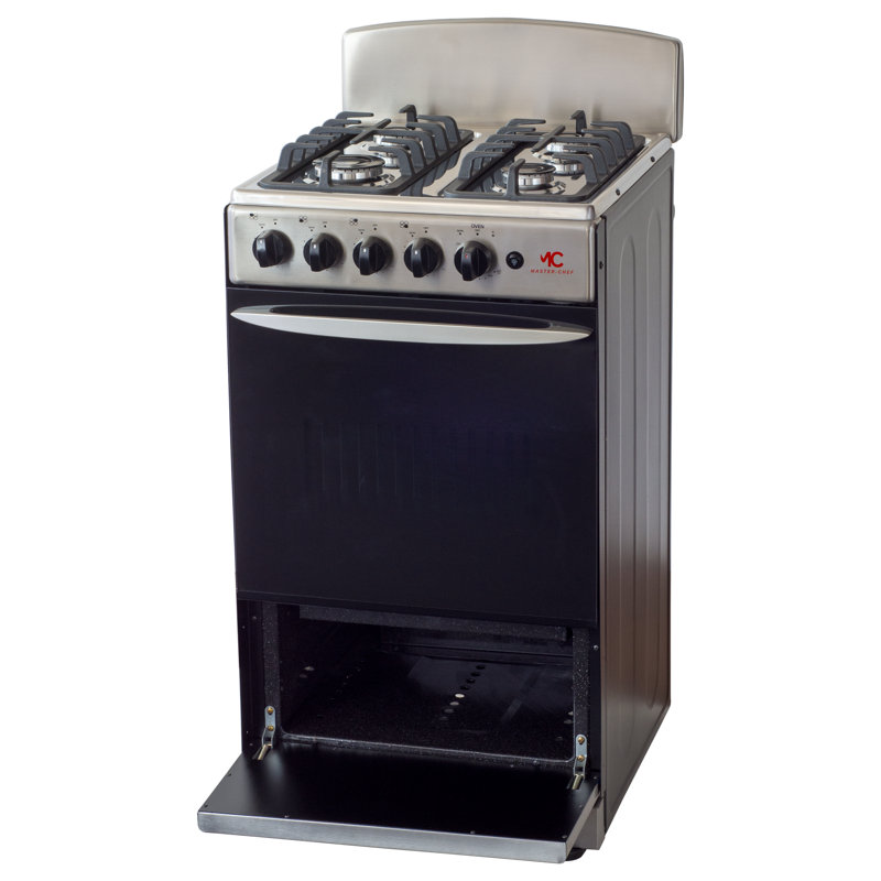 20" Freestanding Range With 2,4 Cft Oven Capacity - 4 Italian Sabaf Sealed Burners – R, Stainless Steel