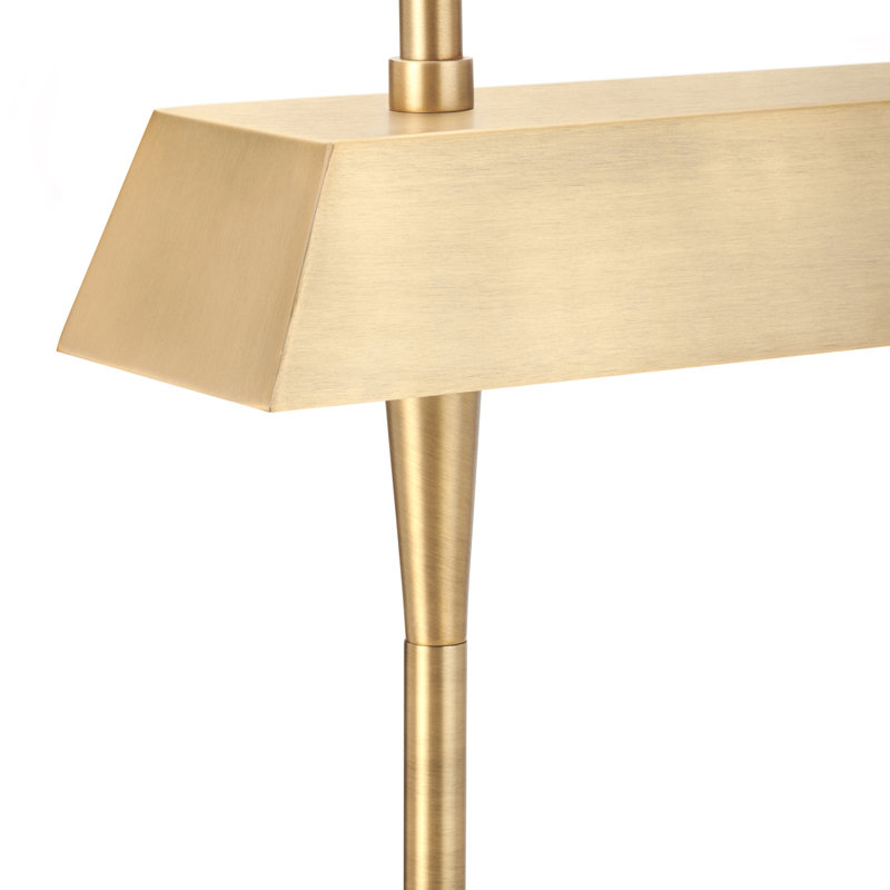 30" Marble Table Lamp With Gold Shade