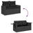  Garden Sofa Set Black