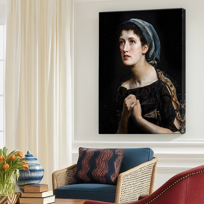 Cassandra, toile tendue par John Collier, 40 po x 60 po