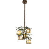 29" Wide Pine Branch 5 Light Chandelier