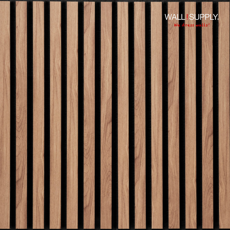 Walnut 3D Acoustic Polystyrene Wall Panels Set of 6