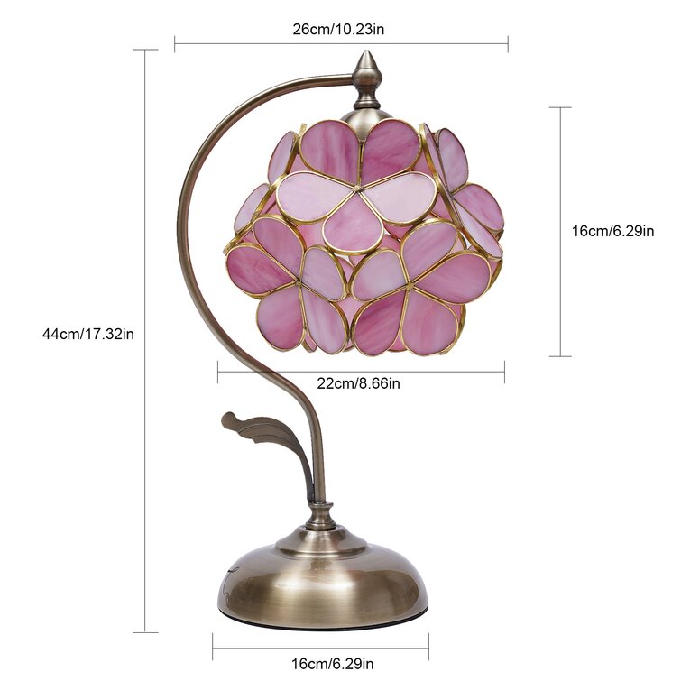 10 Pink Petal Table Lamp Elegant Cafe Lamp Need 1*E27 Bulb JOYDING
