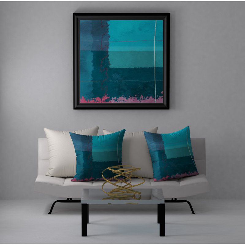 Abstract Throw Pillow, 20" H x 20" W