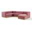 Glamour 3 Piece Performance Velvet Sectional Sofa Set-1405782101