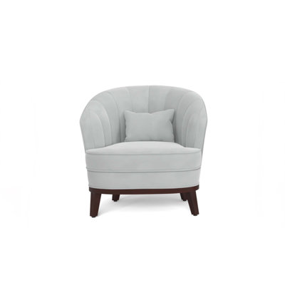 Upholstered Barrel Accent Chair
