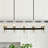 10-Light Dimmable Linear Kitchen/Island Chandelier