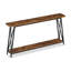 Console rectangulaire en bois manufacturé brun massif-1838734898