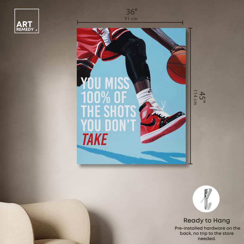 Large Trendy Sneaker Art Canvas in Multicolor