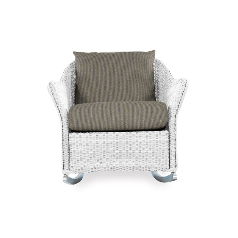 Weekend Retreat Outdoor Rocker Chair, Canvas Birdseye Sunbrella® Canvas, White
