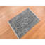 Tapis gris en laine noué à la main 2 pi 1 po x 3 pi 1 po 5899958914D04FE592009E1A10E1A44C