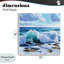 Plaque murale Curling Aqua Wave on Shore, design par Kate Jarvik Birch