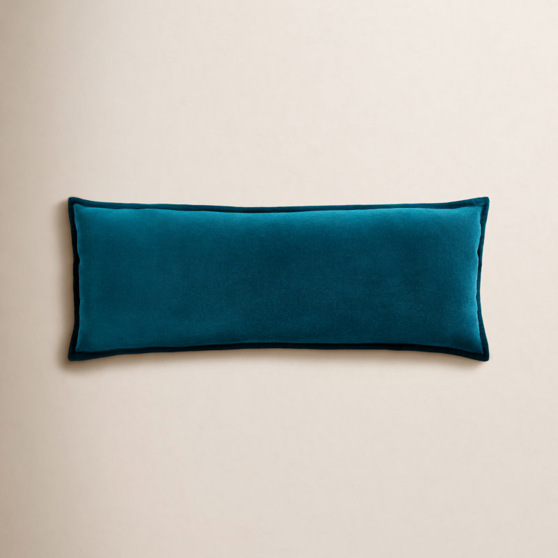 Housse et insert de coussin rectangulaire en coton Norwin, Polyester, H 12 po x l 30 po, Deep Teal