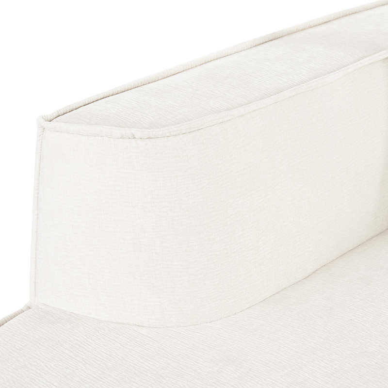 Canapé modulaire avec coussins, Polyester beige