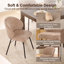 Chaise d'appoint de salle à manger rembourrée en chenille moderne avec dossier en coquillage et accoudoirs sans accoudoirs avec pieds en métal noir pour la cuisine et la chambre à coucher-62841950