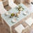 5 Piece Dining Table Set For 4, Tempered Glass Kitchen Table With 4 Upholstered Pu Chairs, Space-saving & Metal Steel Frame Dining Room Set For Home, Kitchen, Dining Room, Small Space(white)-1949171862