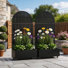 Gauge Metal Planter Box With Trellis And Wheels
